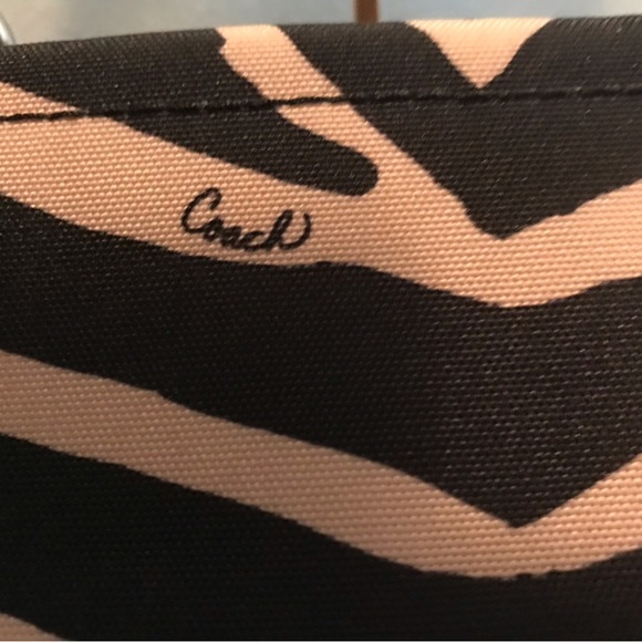 Coach Zebra Print Tote Bag - Black and Beige - Picture 7 of 7